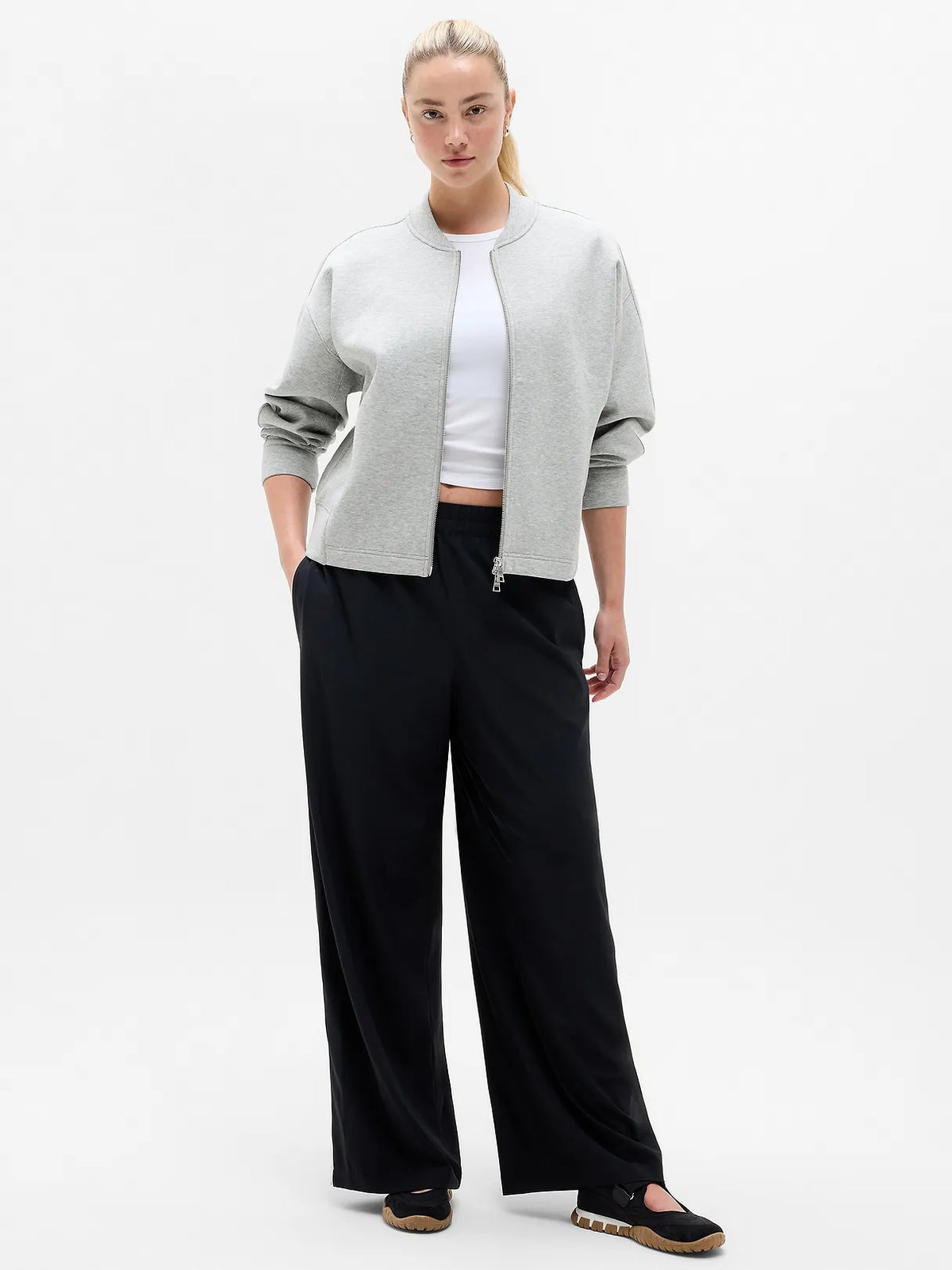 Form Knit Bomber Sweatshirt