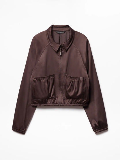 Athleta Girl Pleat Perfect Satin Jacket