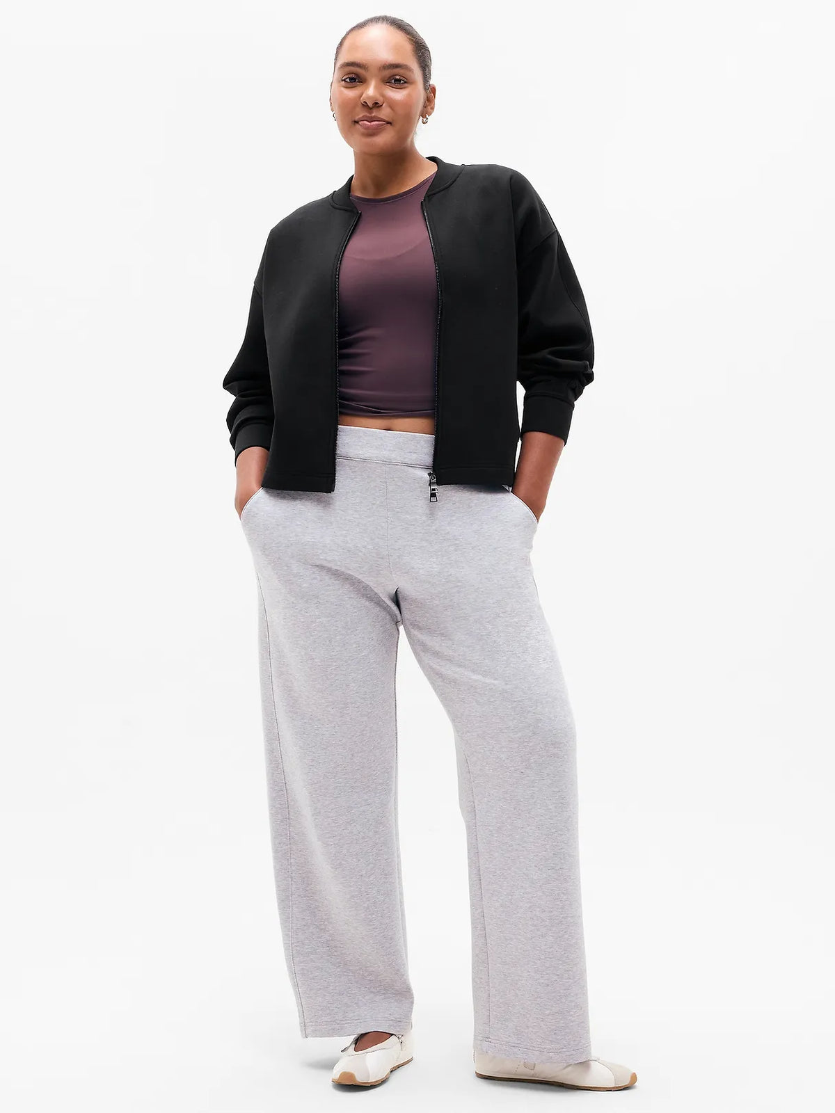 Form Knit Bomber Sweatshirt
