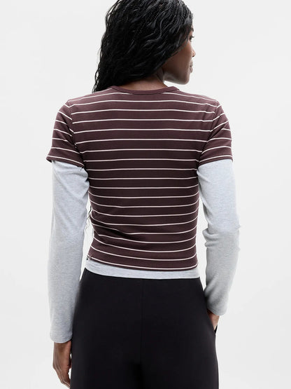 Signature Rib Crop Tee