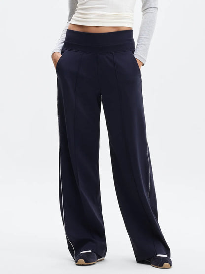 Venice High Rise Track Stripe Wide Leg Pant