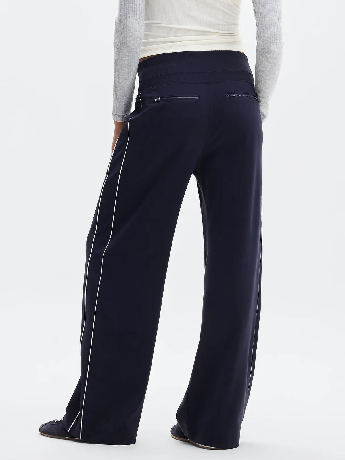 Venice High Rise Track Stripe Wide Leg Pant